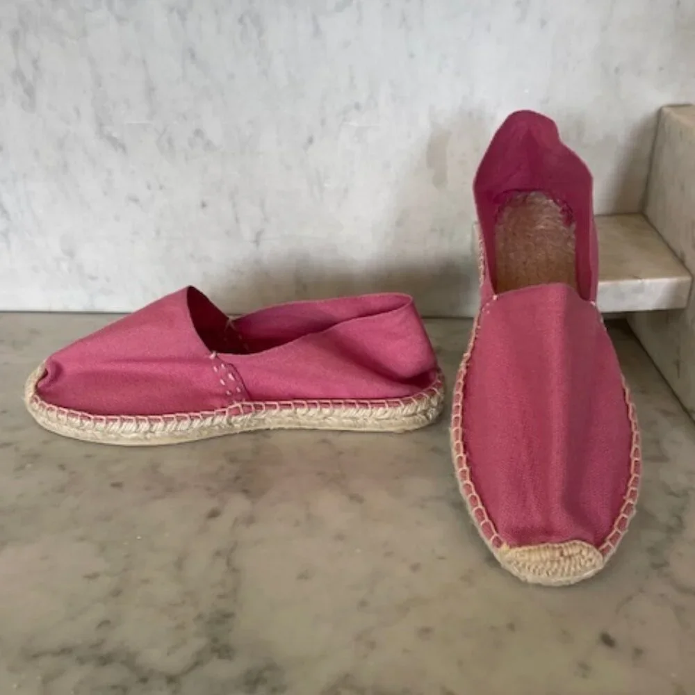 COSIDO A MANO Espadrille Loafers Size 36 Pink NWOT